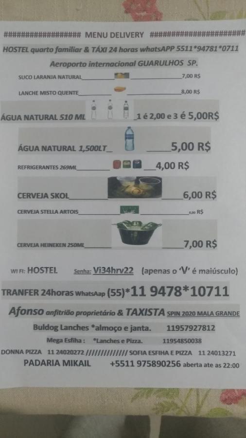 Hostel Familia Quartos Privado Proximo Aeroporto Int Guarulhos Sp Taxi 24 Hrs Exterior foto